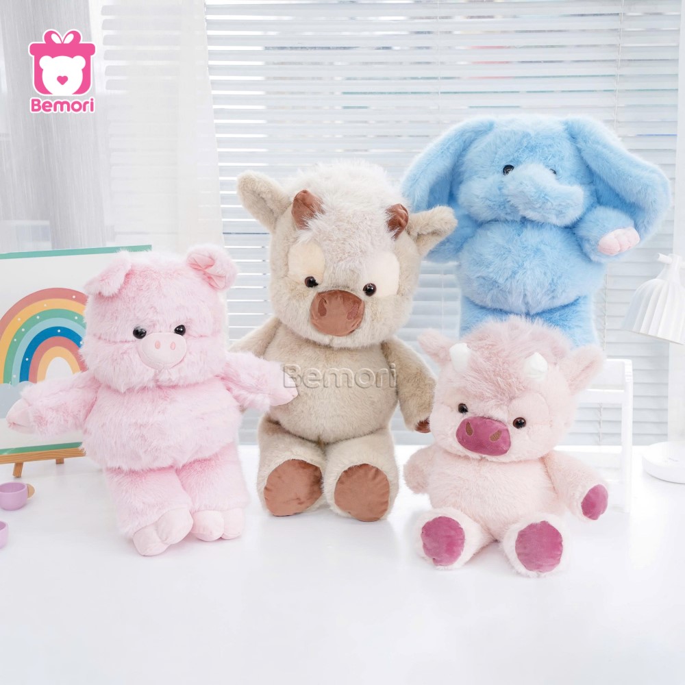 Gấu bông heo hồng chạy bộ