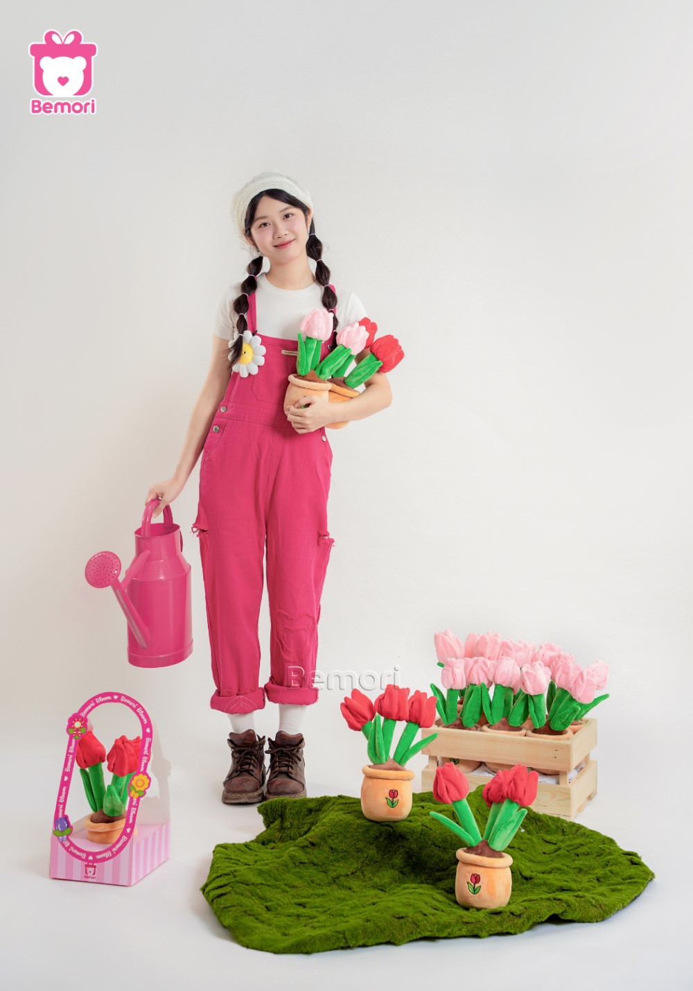 Một giỏ hoa bông, vạn nụ cười xinh