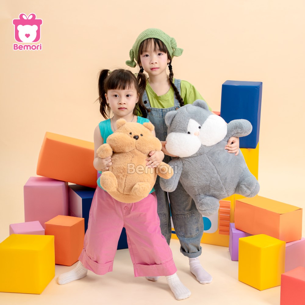 gấu bông mang đến những khoảnh khắc đáng yêu của bé