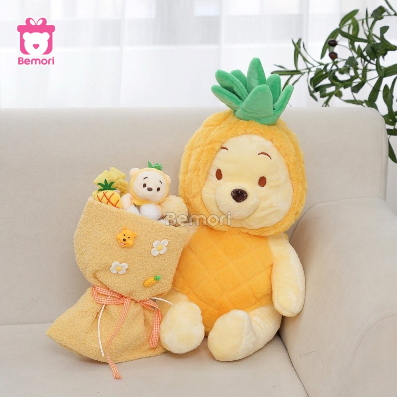 Gấu Bông Pooh Áo Dứa làm bừng sáng không gian xung quanh