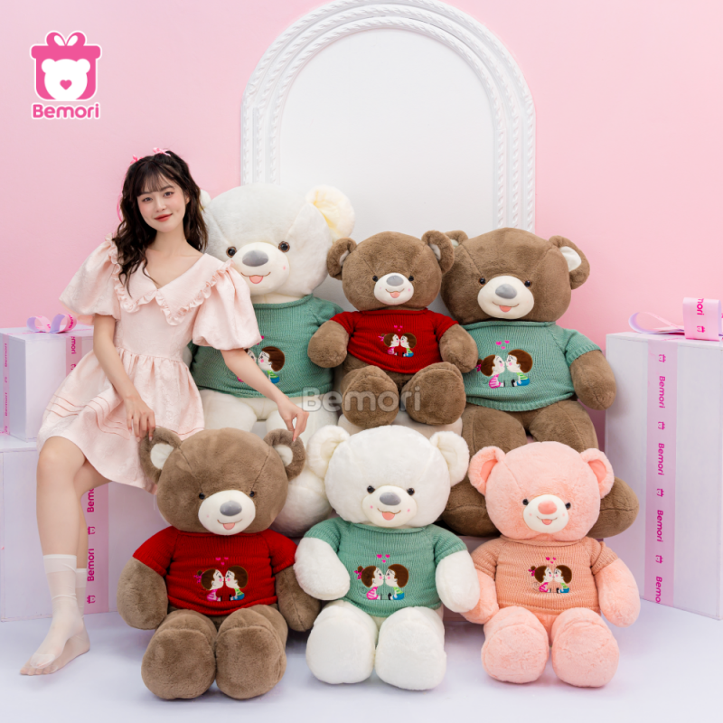 Một bạn gấu Teddy áo kiss cute cũng là một lựa chọn thú vị để bạn dành tặng cho người thương nè!