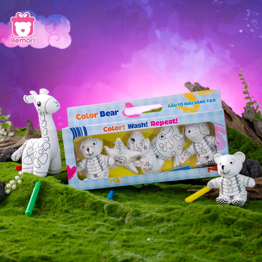 SET Gấu Bông Tô Màu Color Bear