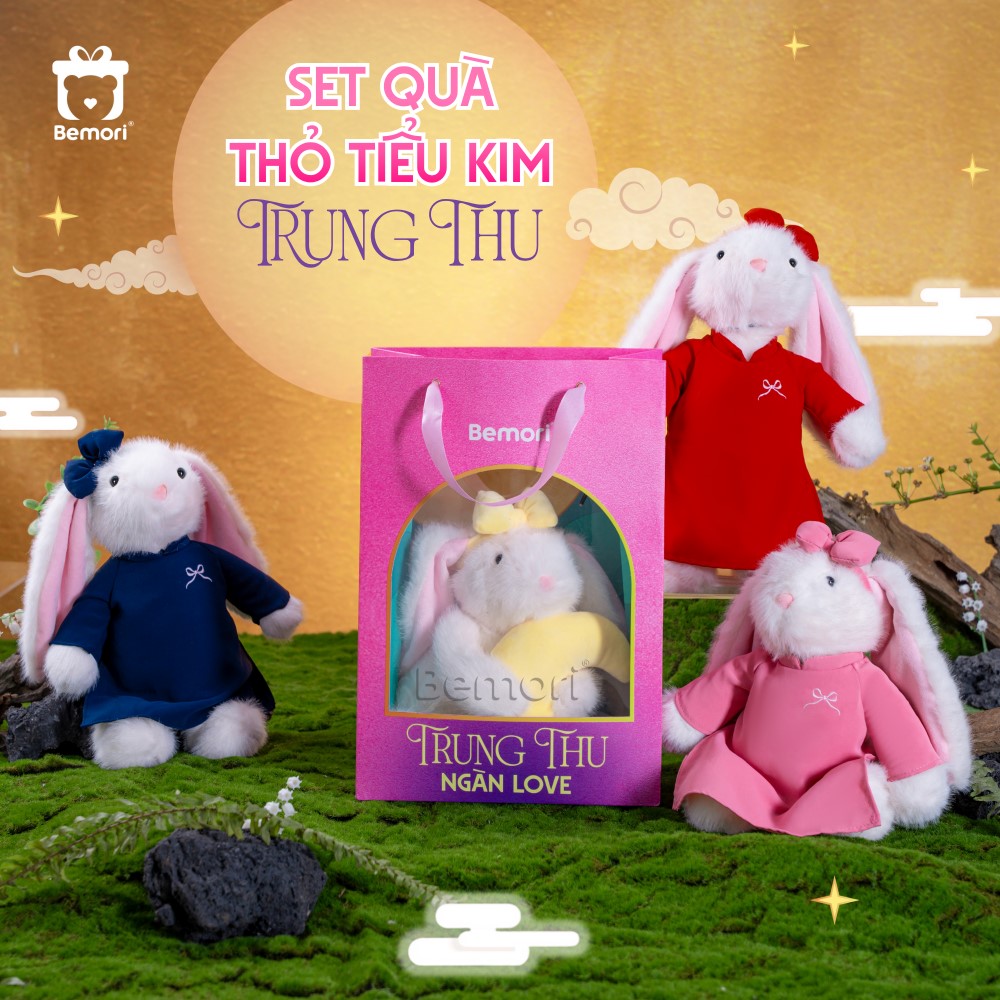 SET Quà Thỏ Bông Áo Dài: Món quà gửi trọn yêu thương dịp Trung Thu