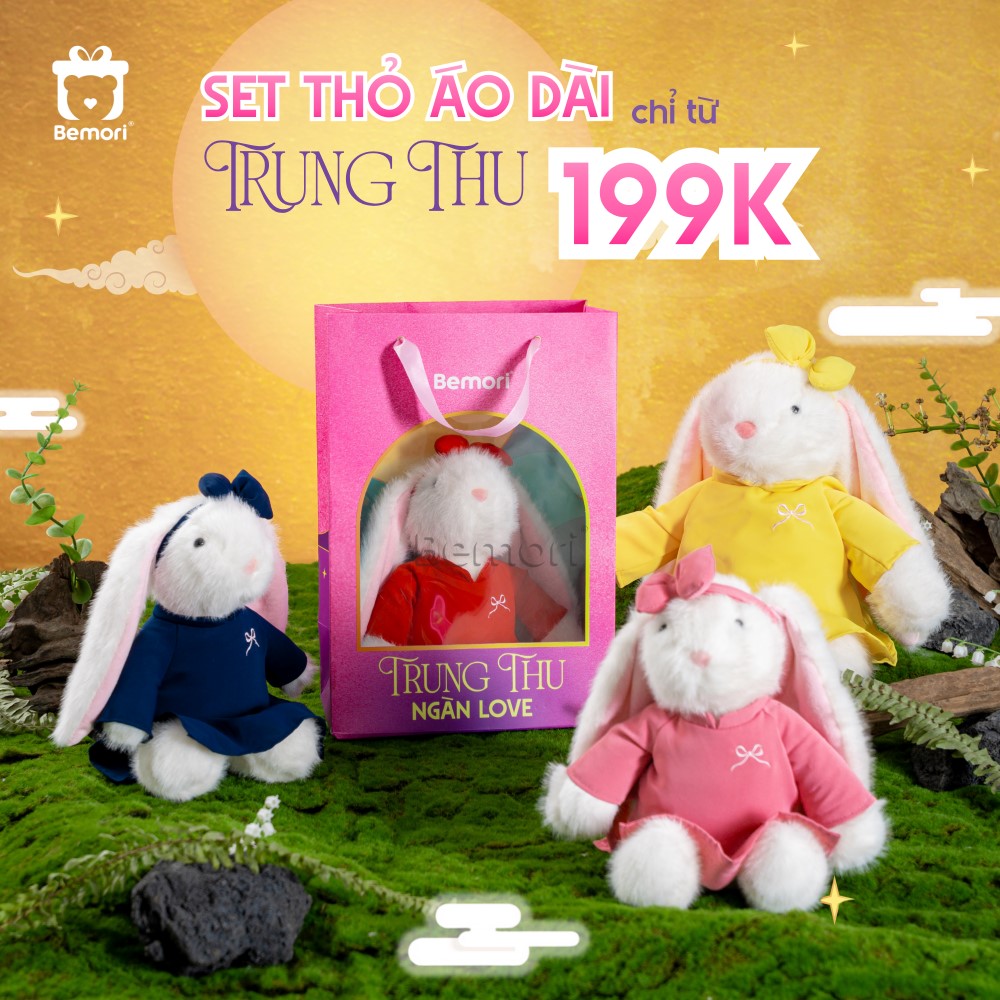Set quà Thỏ bông áo dài: Món quà mang đậm tinh thần Việt