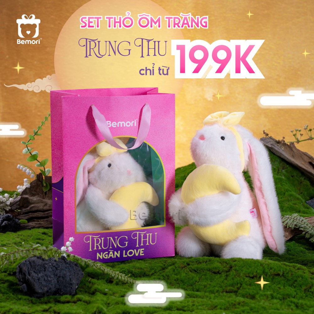 Set quà Thỏ ôm trăng: Món quà Trung thu ngọt ngào
