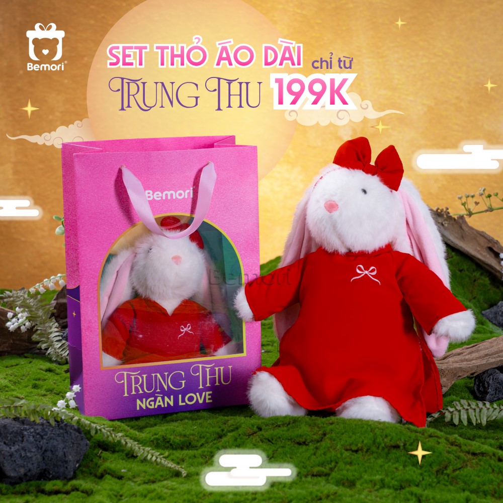 SET Quà Thỏ Bông Áo Dài gây thương nhớ dịp Tết đoàn viên