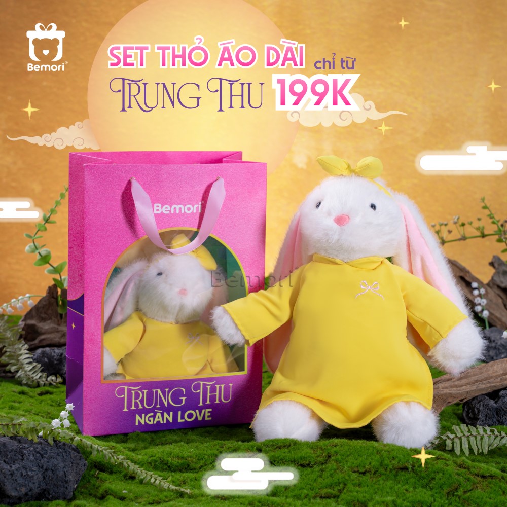 SET Quà Thỏ Bông Áo Dài: Món quà mang đậm văn hóa Việt