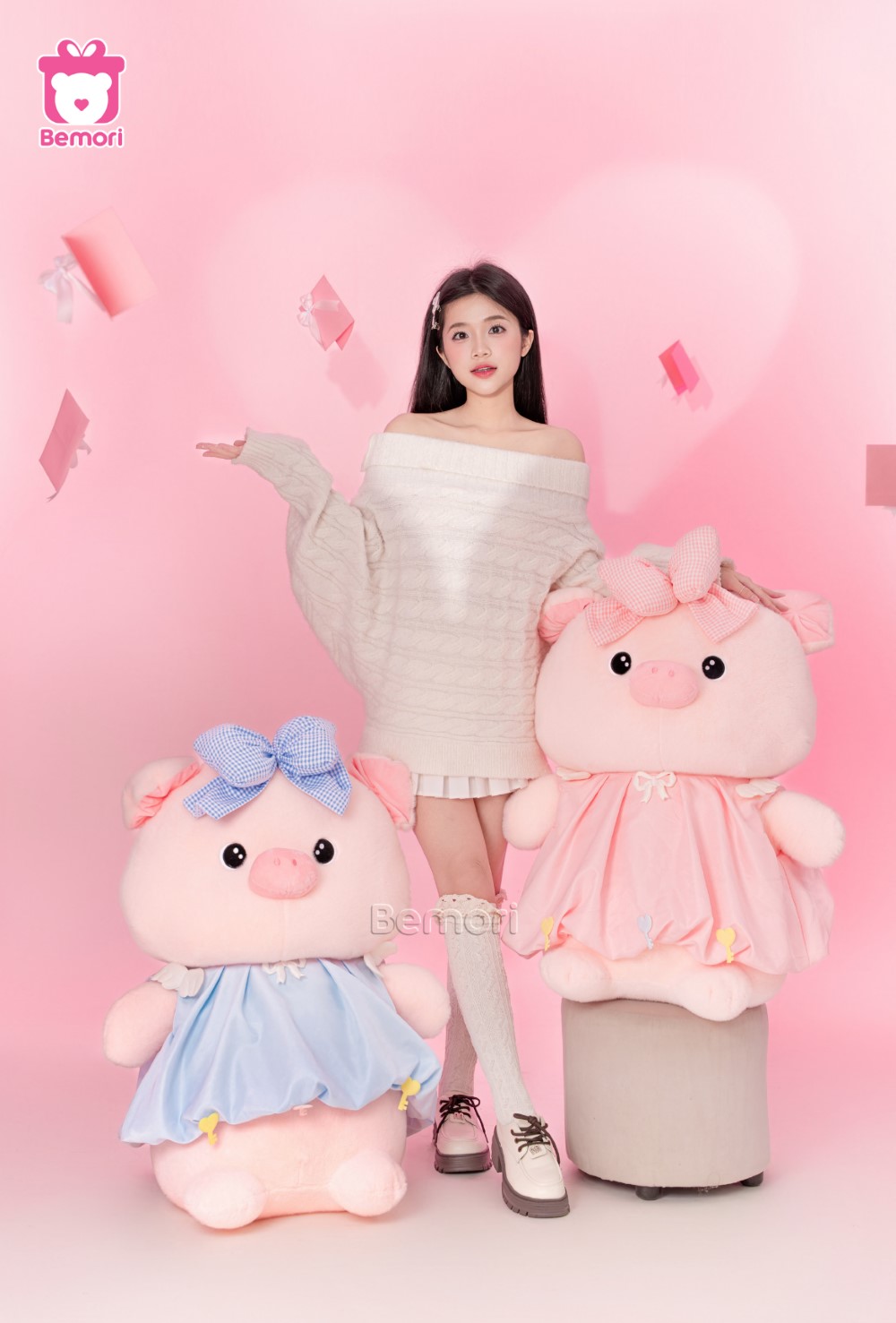 Heo bông xinh tặng nàng nữ tính