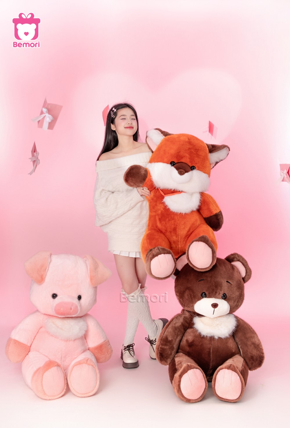 Bộ thú bông cổ lông khổng lồ