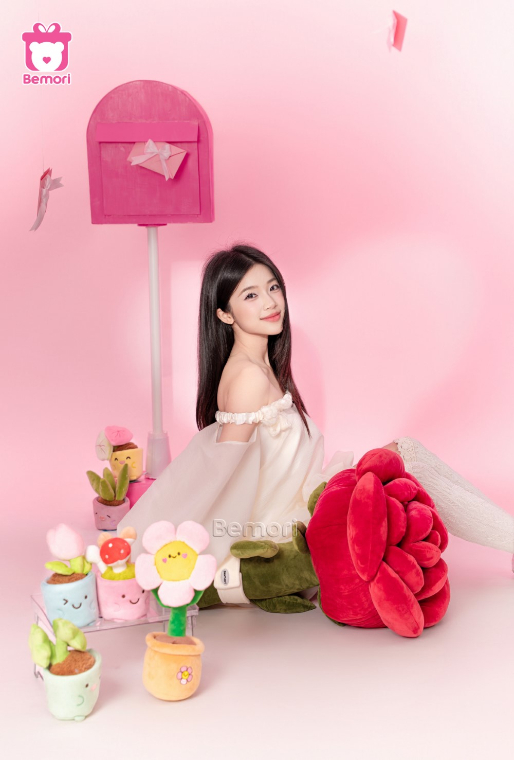 Một bó hoa bông dành cho người con gái dịu dàng vào ngày Valentine