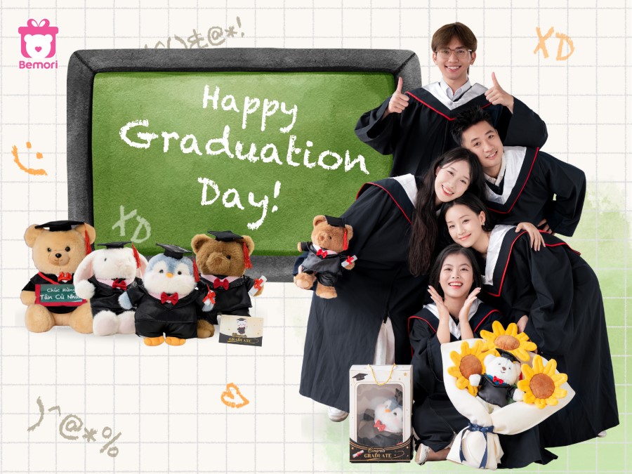 BST Gấu Bông Tốt Nghiệp "Be Grad"