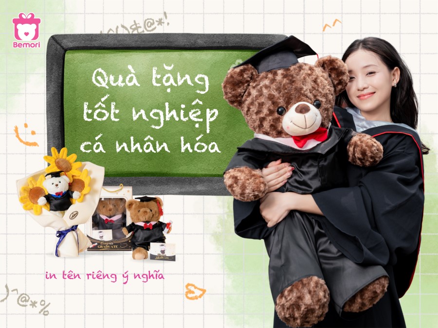 Gấu Bông Tốt Nghiệp In Tên: Món Quà Cá Nhân Hóa Đầy Ý Nghĩa