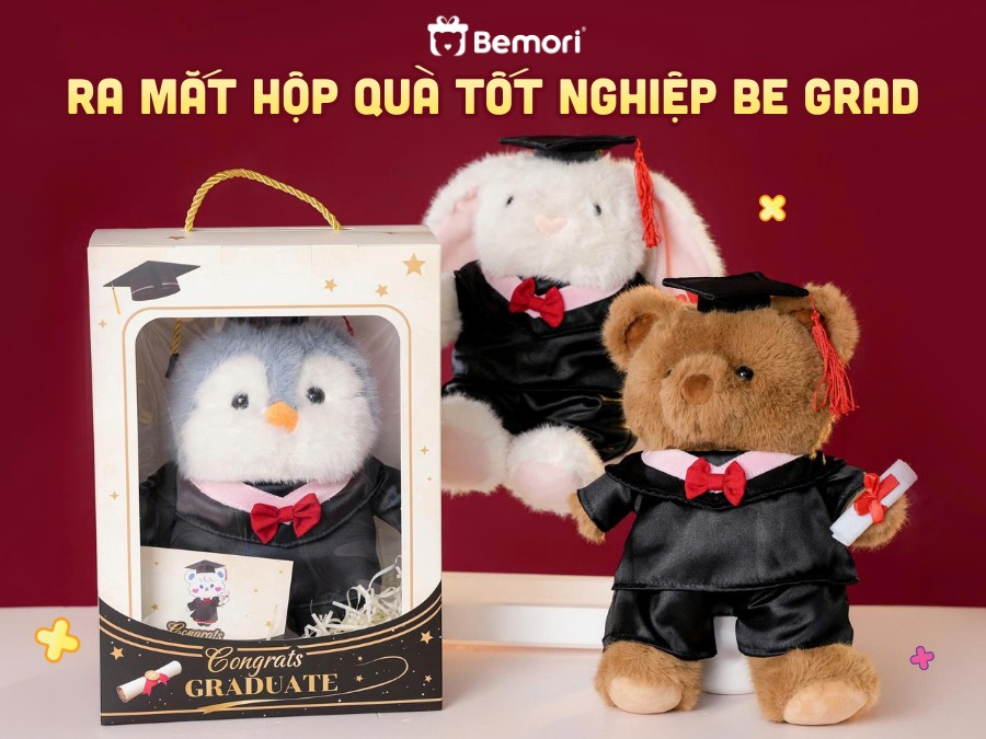 Bemori Ra Mắt Set Hộp Quà Gấu Bông Tốt Nghiệp Be Grad