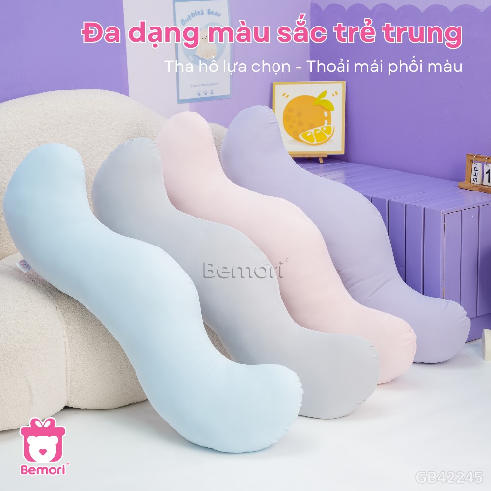Gối Ôm Kem Lạnh Dáng Sóng đa dạng màu sắc trẻ trung