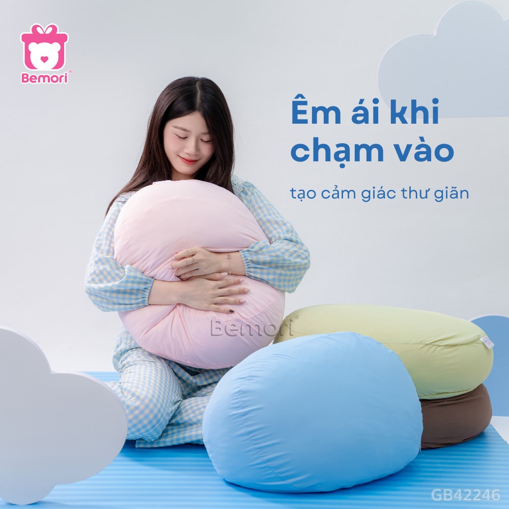 Gối mochi kem lạnh Bemori mát mịn, êm ái khi chạm vào