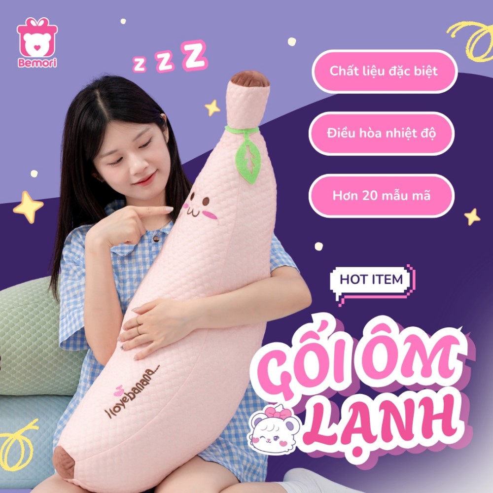 Gối ôm lạnh Bemori: Ôm là mát, chạm là mê