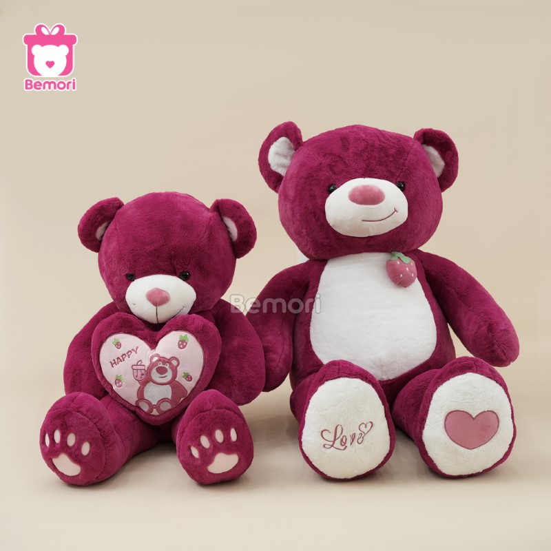 Gấu Teddy Ngực Quả Dâu và Teddy Ôm Tim Lotso sẽ là người bạn khổng lồ và chỗ dựa cho bất kì cô gái nào