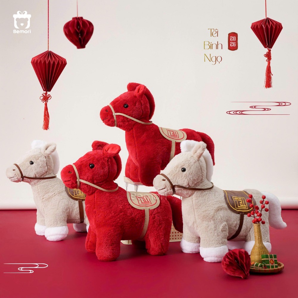 Ngựa bông mang nhiều năng lượng chuyển động mạnh mẽ