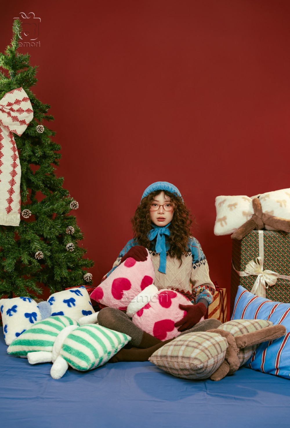 Gối tựa nơ êm ái trang trí phòng xinh