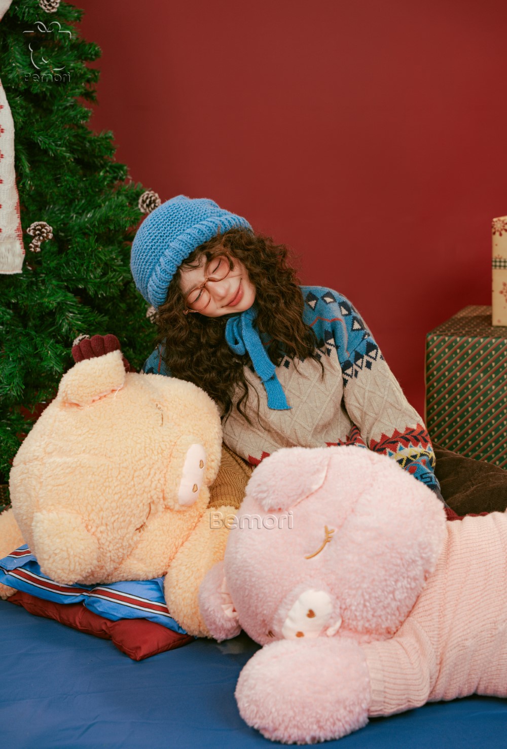 Heo bông nằm áo len ấm áp cực chill