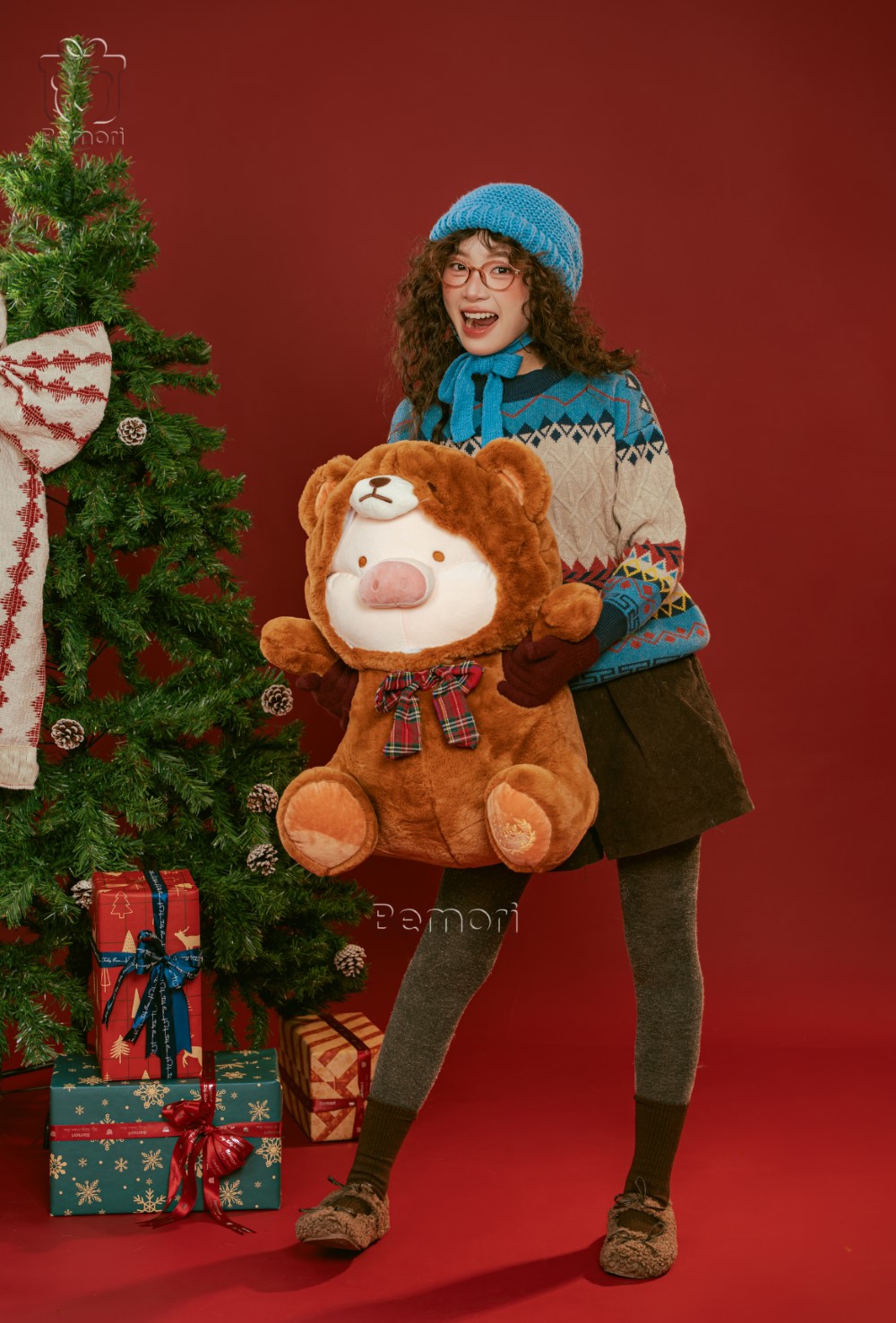 Heo bông ôm vừa tay siêu xinh