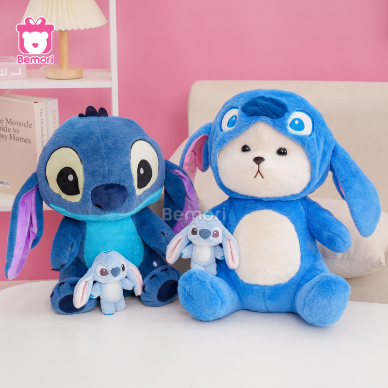 Gấu bông Stitch màu xanh siêu mê