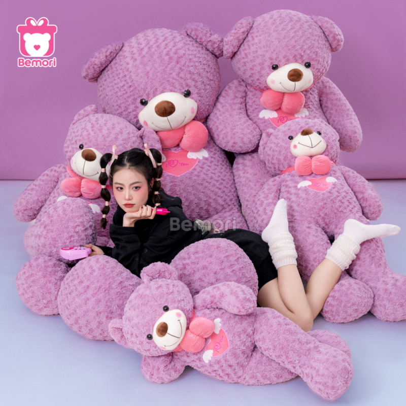 Gấu bông Teddy Angel Tím – biểu tượng của tình yêu