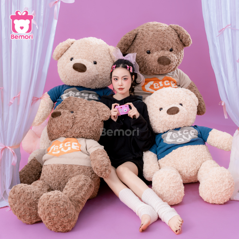 Gấu Bông Teddy Áo Big Love ôm cực đã, ngủ say sưa