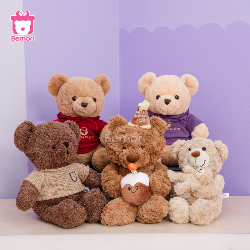 Gấu bông Teddy nhỏ phù hợp với những đứa trẻ sống tình cảm