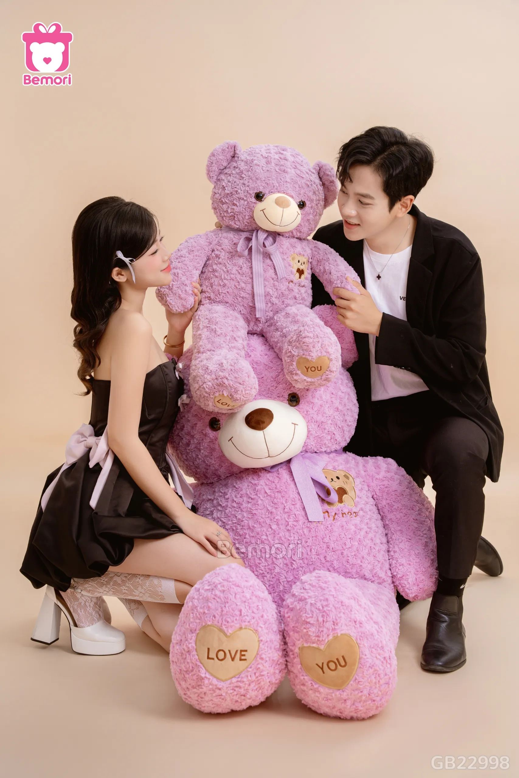 Gấu Bông Teddy Mặt Gấu Ôm Tim