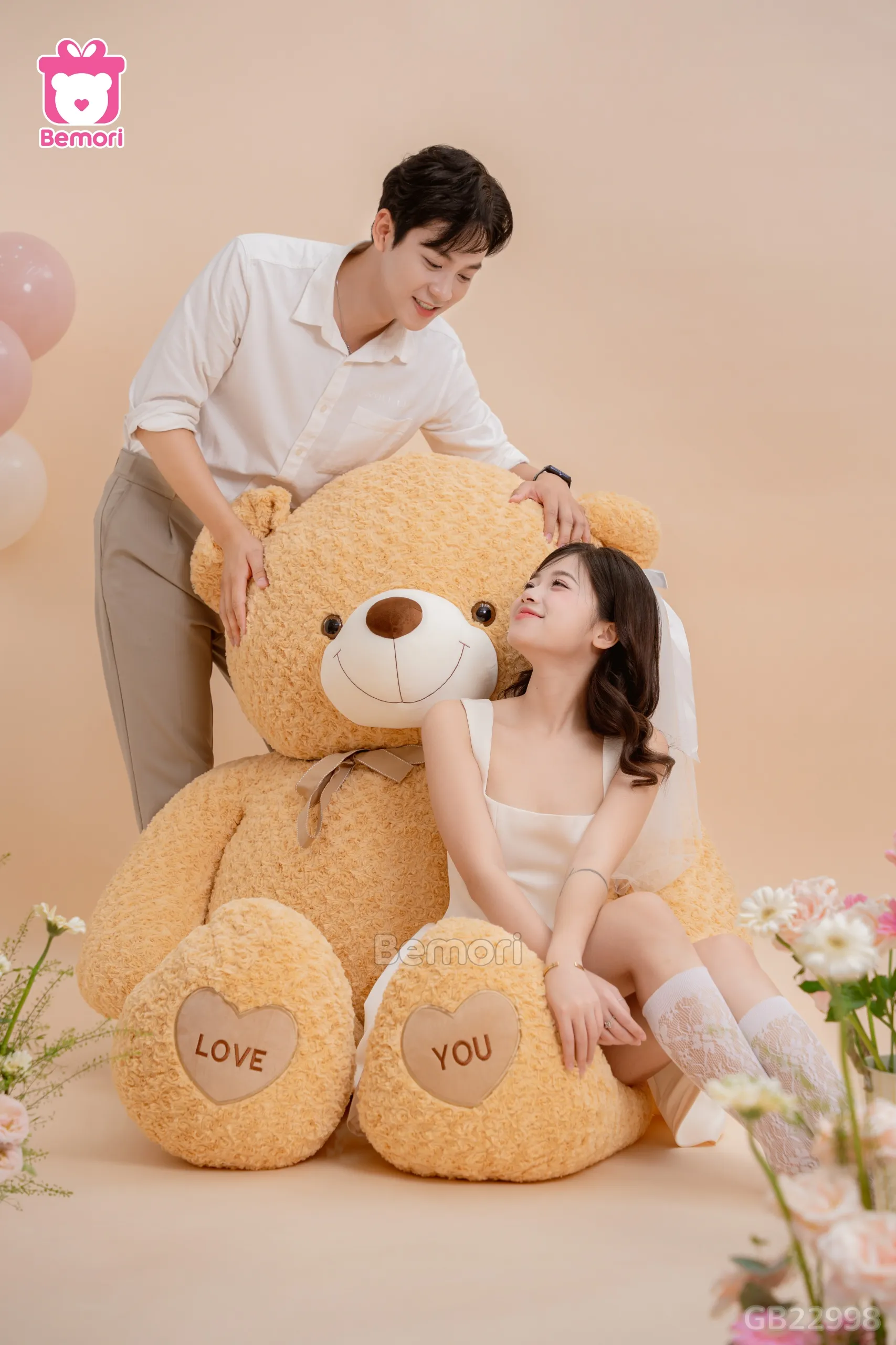 Gấu Bông Teddy Mặt Gấu Ôm Tim (Big Size)