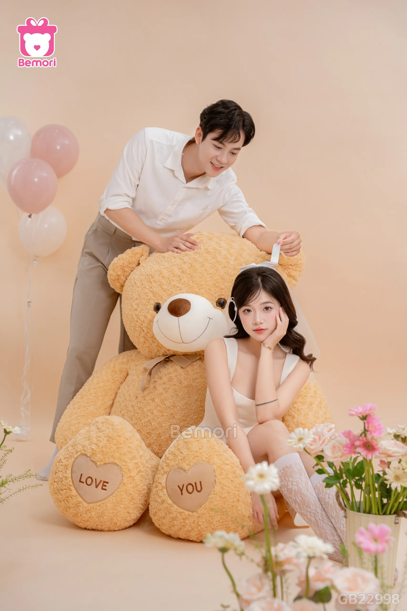 Gấu Bông Teddy Mặt Gấu Ôm Tim (Big Size)