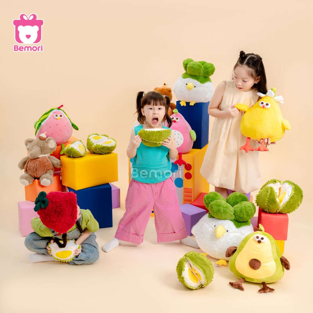 Vườn gấu bông trái cây tươi mát và đáng yêu của bé