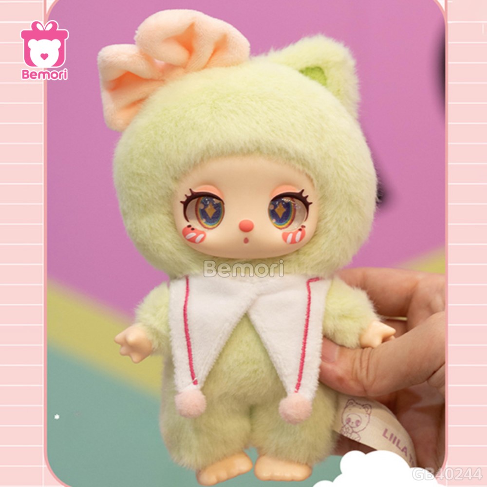 Blindbox Baby Three Liila Lucky Cat V3