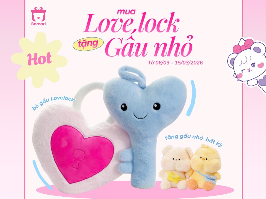 Gấu Bông Love Lock Mua 1 Tặng 1
