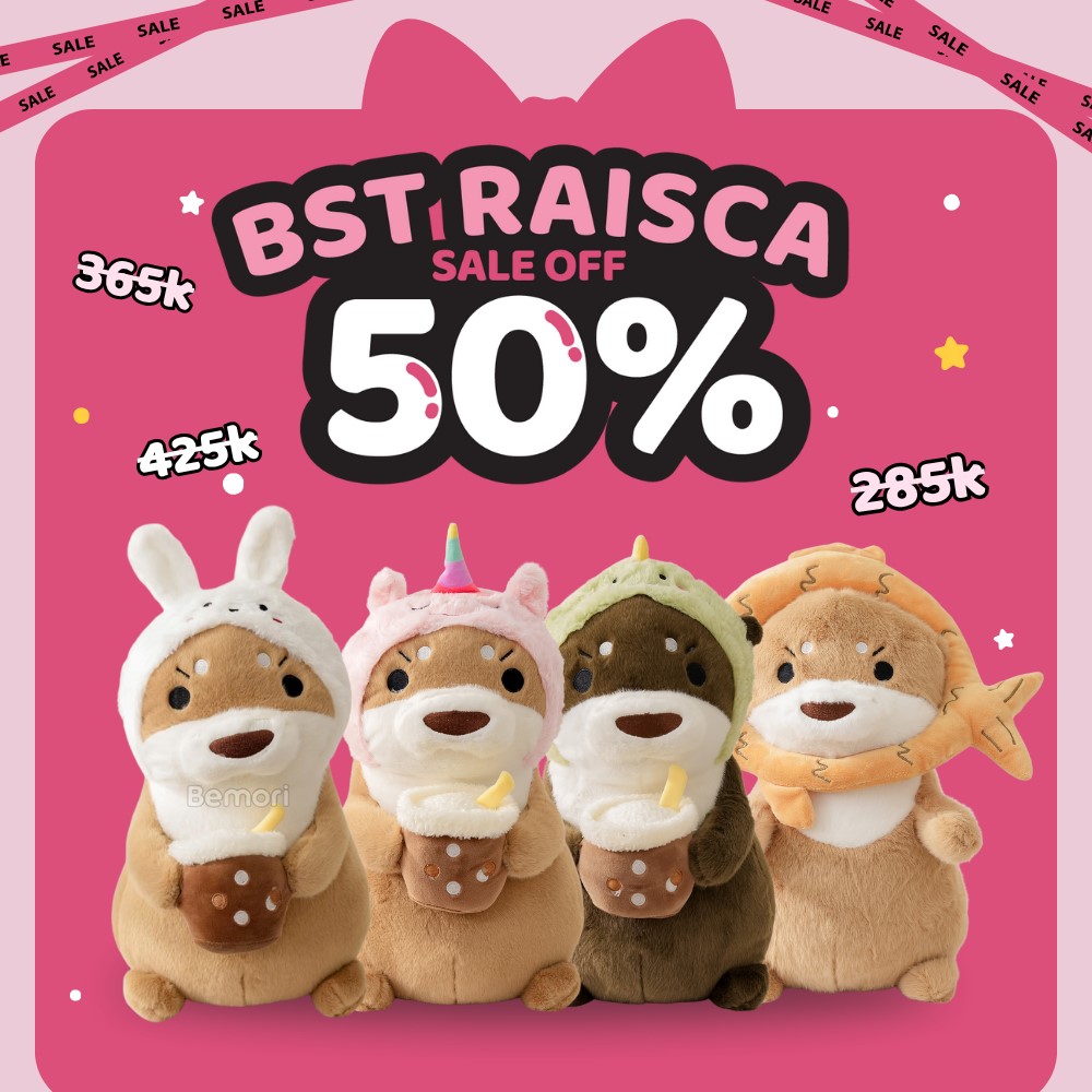 Săn ngay gấu bông Raisca giảm 50% tại Bemori