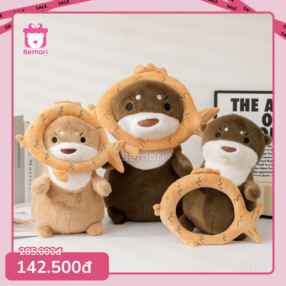 Gấu bông Raisca mũ cá