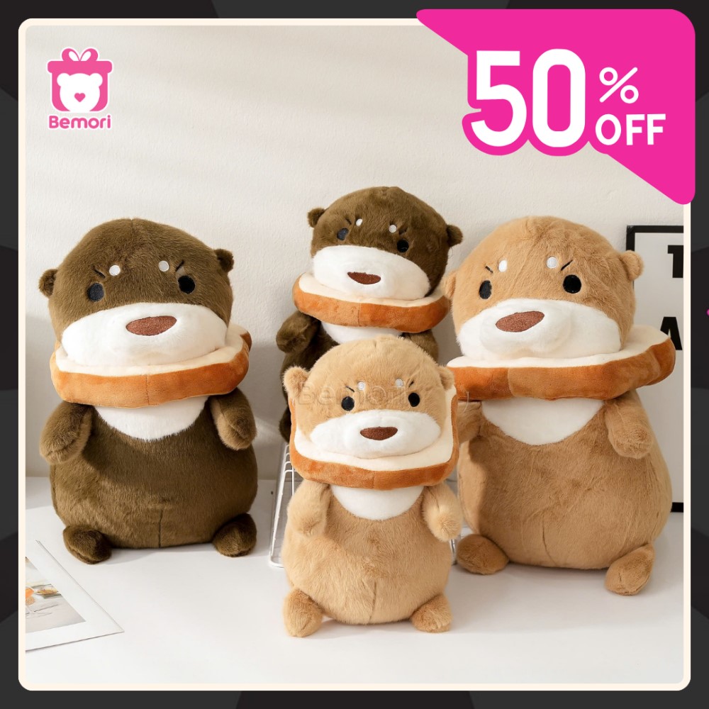 Gấu bông Raisca bánh mì giảm giá 50% tại Bemori
