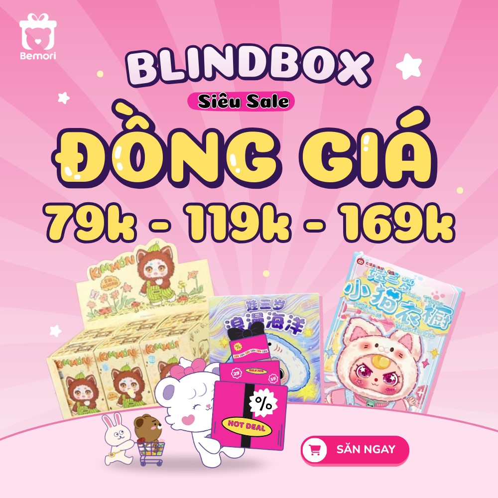 Blindbox Baby Three siêu sale chỉ từ 79K tại shop gấu bông Bemori