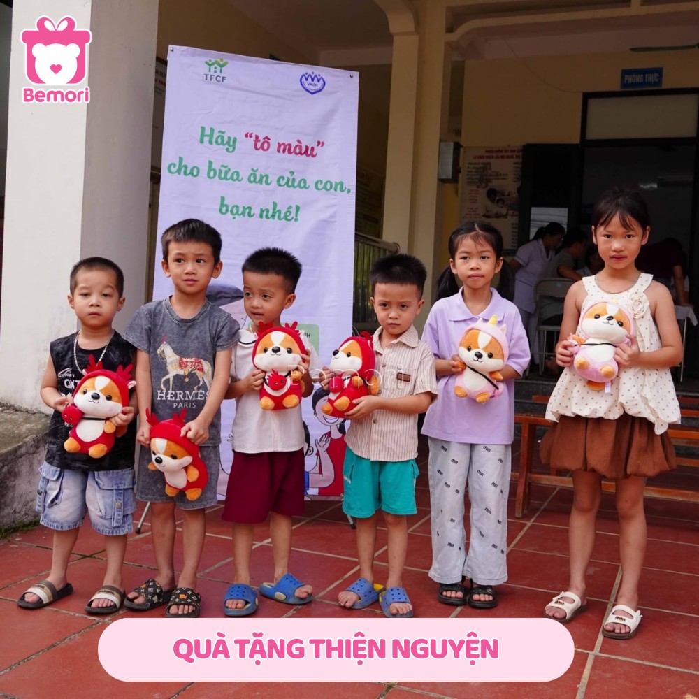Gấu bông Bemori làm quà tặng thiện nguyện