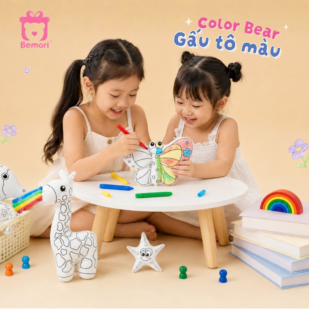 Gấu tô màu Color Bear làm quà 1/6 cho học sinh dưới 150K