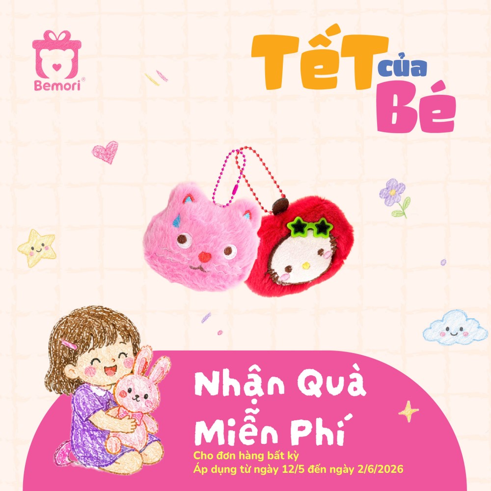 Tết của Bé 1/6: Nhận móc khóa xinh miễn phí khi mua đơn hàng bất kỳ