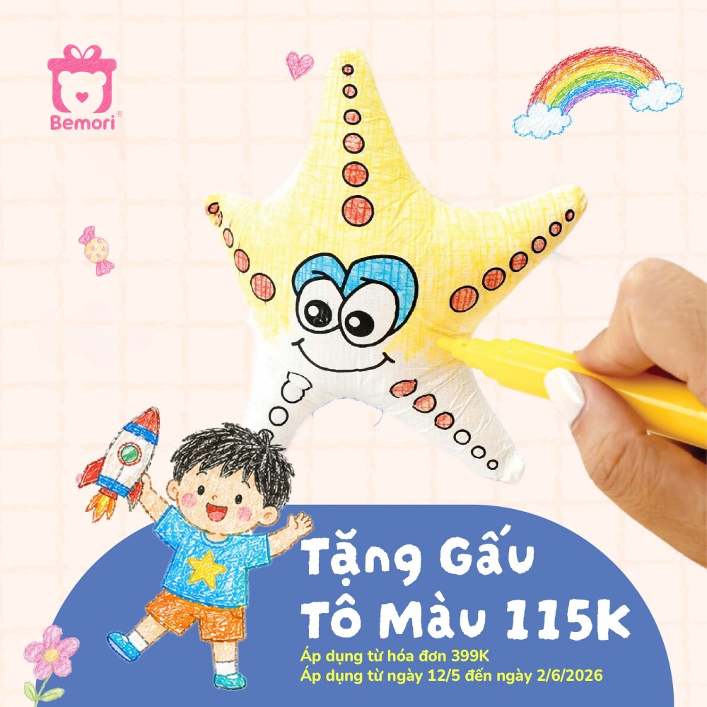 Tết của Bé 1/6: Nhận gấu tô màu khi mua hóa đơn 399K trở lên