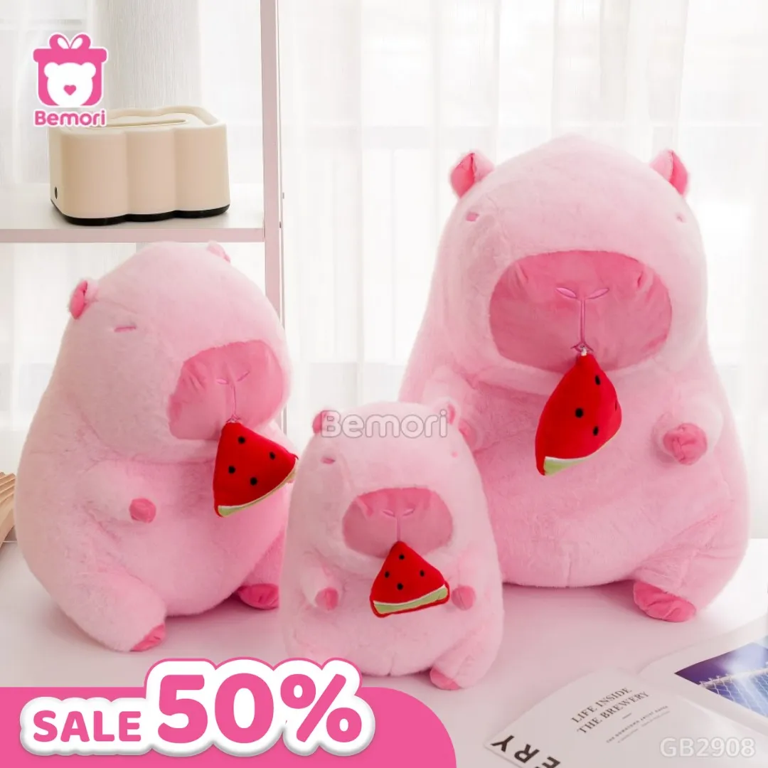 Gấu bông Capybara rút dưa hấu