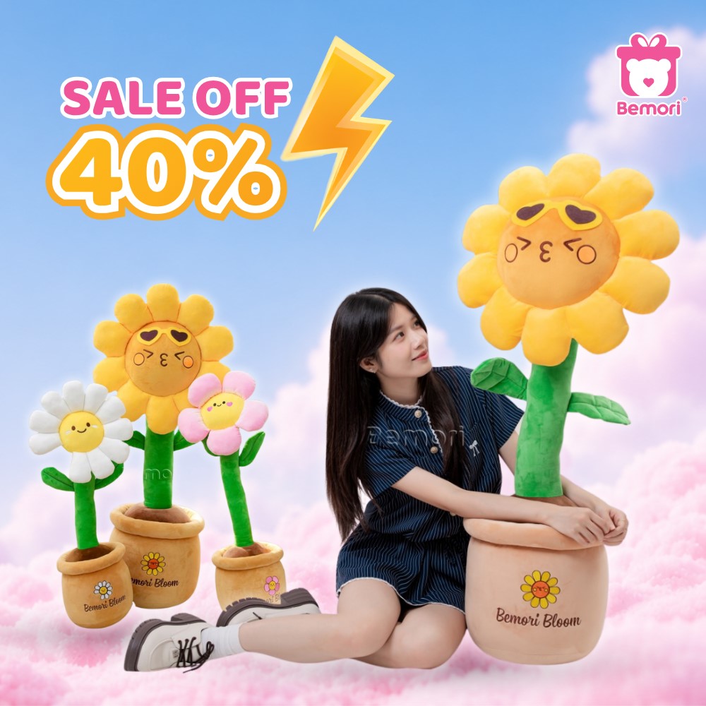 Chậu hoa bông Bemori ưu đãi lên đến 40% trong khung giờ vàng