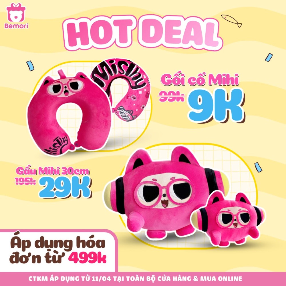 Summer Deal Siêu Hot: Săn Gấu Bông Chỉ Từ 9K Tại Bemori