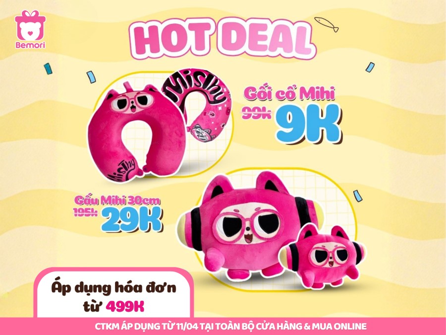 Summer Deal Siêu Hot: Săn Gấu Bông Chỉ Từ 9K Tại Bemori