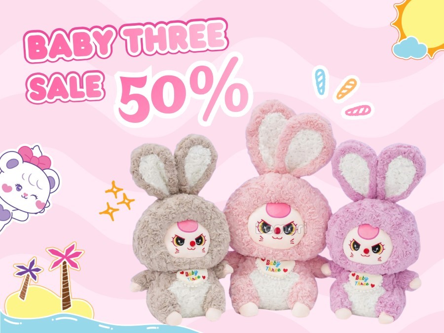 Săn Ngay Gấu Bông Baby Three Giá Rẻ, Đẹp, Sale Nửa Giá
