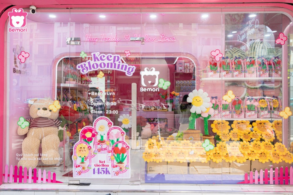 Mỗi góc Bemori đều phủ đầy sắc hồng và yêu thương