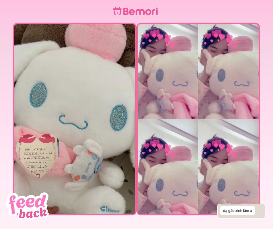 Feedback siêu yêu dành cho gấu bông Bemori